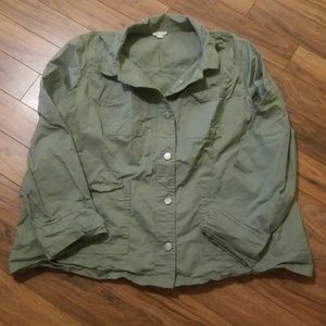 Olive jacket Military style.
